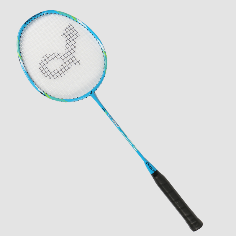 Aluminium Alloy Fibreglass Medio poli Integrated Badminton Racket CX-B518 Blue