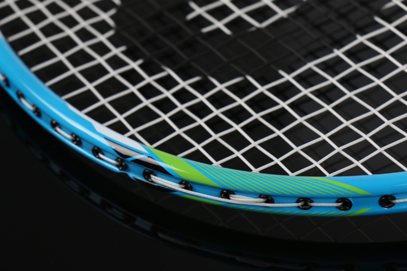 Aluminium Alloy Fibreglass Medio poli Integrated Badminton Racket CX-B518 Blue